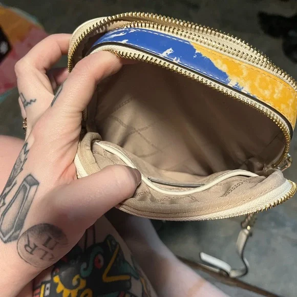 Michael Kors Blue and Yellow Tie-Dye Crossbody Bag - Picture 5 of 5